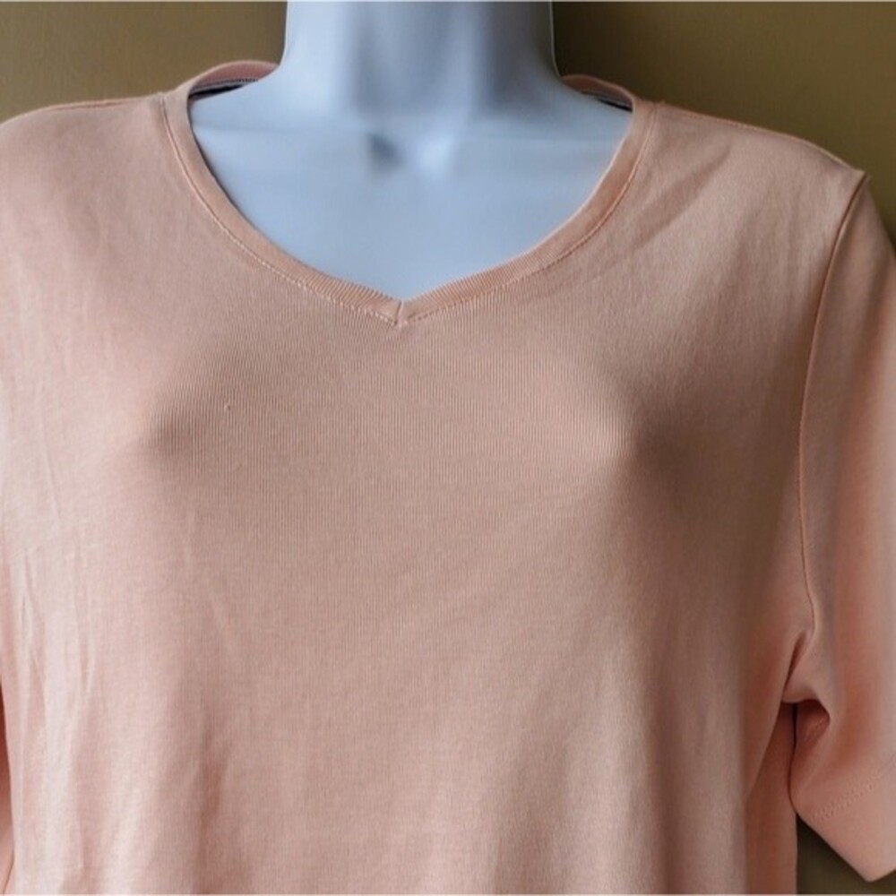 Chicos Womens The Ultimate Tee Peach Basic Tee Sh… - image 2